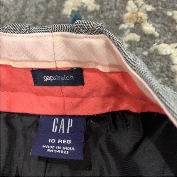 Gap Vintage Stretch Womens Sz 10 Pants Gray Brown Black Wool‎ Blend Lined - Picture 5 of 9
